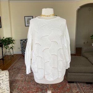 💖 Women's 2XL Off White Long Sleeved Lightweight Sweater